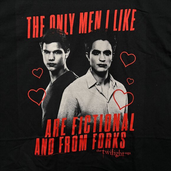 Twilight The Only Men I Like are From Forks T-Shirt Size 2XL - Picture 2 of 4